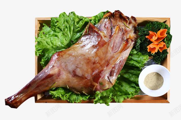 羊腿肉png免抠素材_新图网 https://ixintu.com 烤羊肉 美食 肉类 青菜 食物