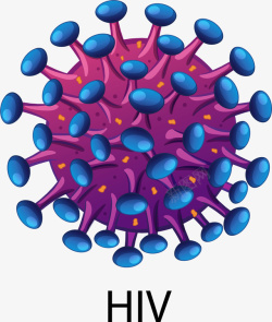 HIV病毒手绘HIV病毒高清图片