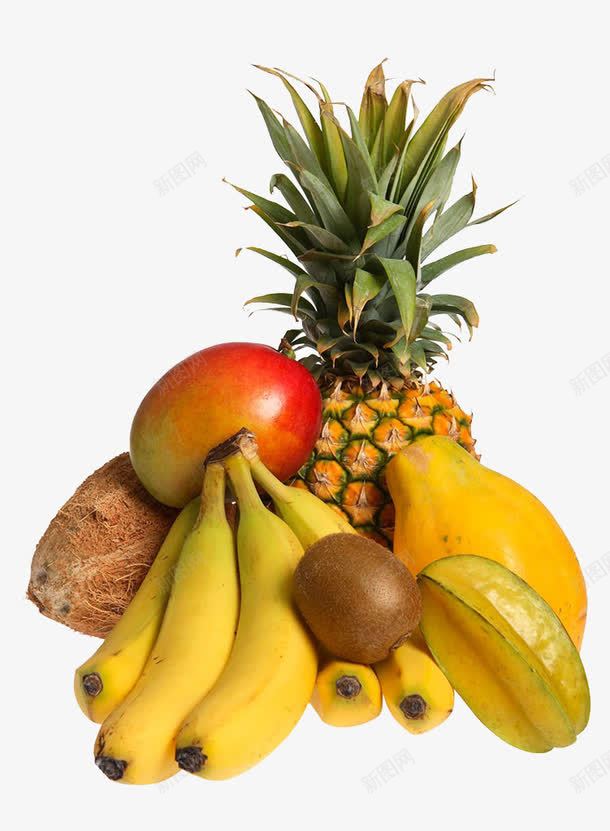 热带水果png免抠素材_新图网 https://ixintu.com 多汁 热带水果 芒果 香蕉