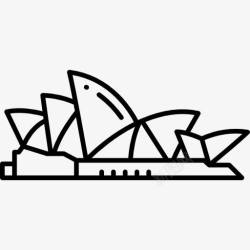 悉尼歌剧院侧面图标图标