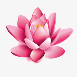 粉色植物莲花元素矢量图素材