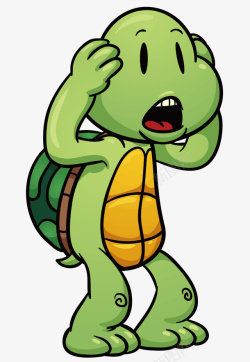 小乌龟卡通一只可爱的小乌龟矢量图高清图片