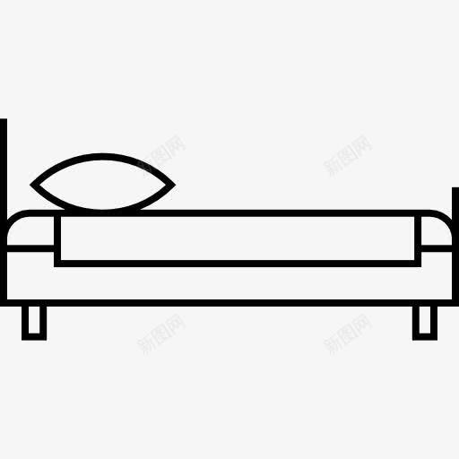 床图标png_新图网 https://ixintu.com 卧室 家具 床垫 放松 枕头 睡眠