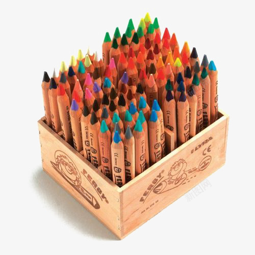 一盒铅笔png免抠素材_新图网 https://ixintu.com 卡通画笔 彩色画笔 时尚铅笔 红色笔芯 绿色笔芯 蓝色笔芯 黄色铅笔