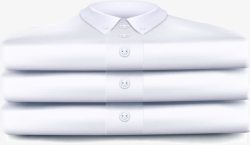 衬衣整理手绘叠好的白色衬衫高清图片