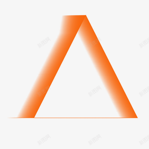 橙色正三角形png免抠素材_新图网 https://ixintu.com 一个三角形 三角型 三角形 几何图形 弯管 形状 拼块 橙色 正三角形