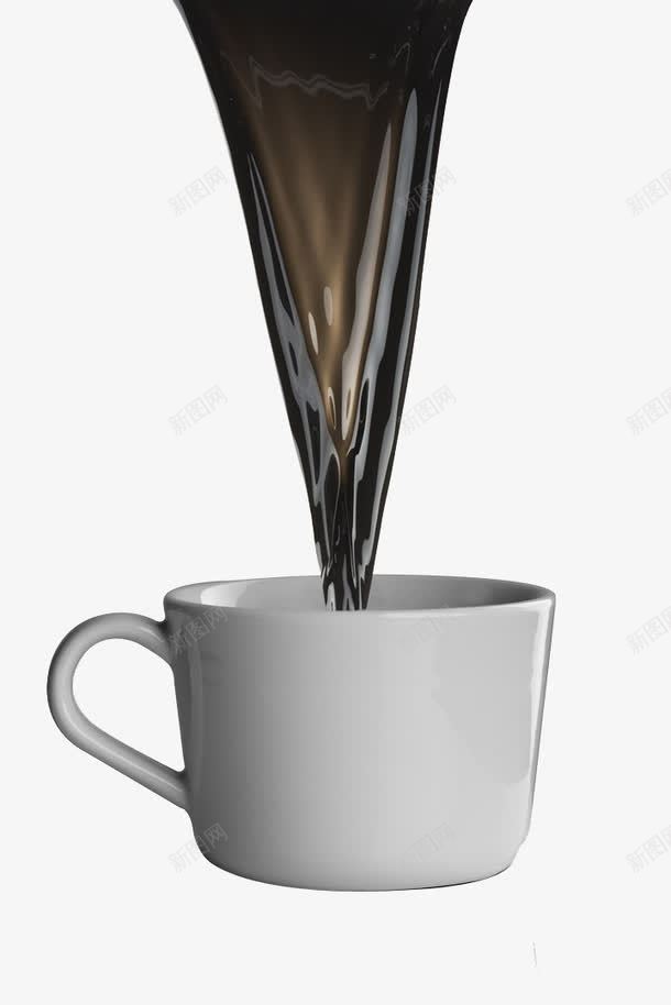倒三角形状的咖啡入杯图png免抠素材_新图网 https://ixintu.com 三角形 到咖啡 动作 咖啡 杯子