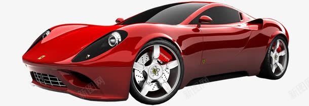 红色法拉利png免抠素材_新图网 https://ixintu.com Ferrari 产品实物 赛车 跑车 黑色车轮