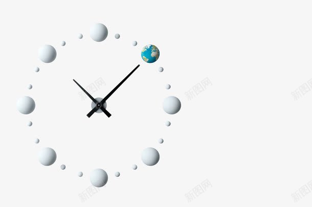 时间流逝png免抠素材_新图网 https://ixintu.com 创意时钟 地球 指针 时钟 时间流逝 钟表