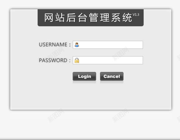 UI网站后台登录框图标psd_新图网 https://ixintu.com UI 后台 后台UI配色 界面 登录框 窗口