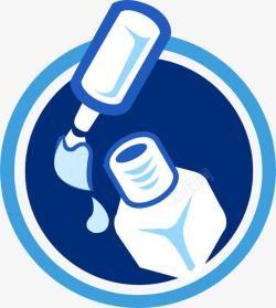logo设计方案蓝色网页指甲油化妆品icon图标高清图片