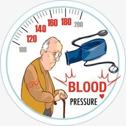 血压测量高血压的老人高清图片
