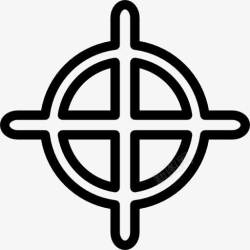 十字接口十字线的轮廓图标高清图片
