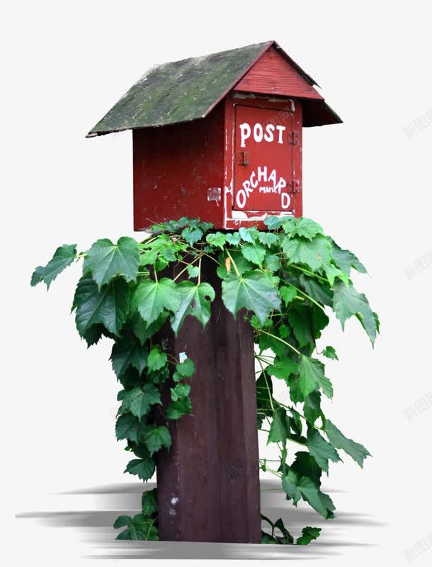 绿色邮箱png免抠素材_新图网 https://ixintu.com 小屋 房子 景观设计 树藤 环境设计 设计 邮箱