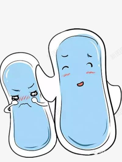卡通卫生棉png免抠素材_新图网 https://ixintu.com 卫生巾 可爱 白色 蓝色