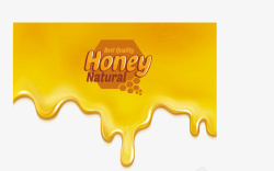 金黄蜂蜜金黄色流淌的蜂蜜矢量图高清图片