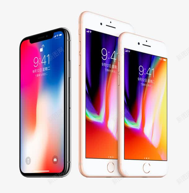 iPhoneX手机png免抠素材_新图网 https://ixintu.com 全面屏 手机 智能手机 苹果手机