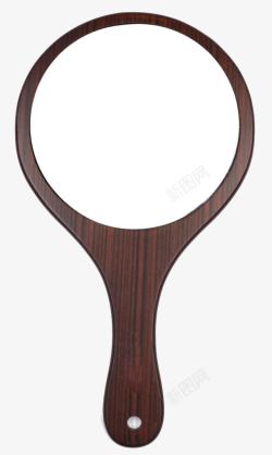 木质镜子手持木质镜子高清图片