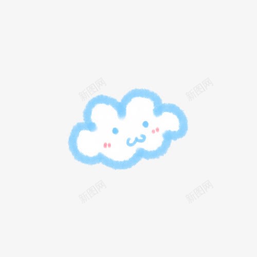 蓝色云彩png免抠素材_新图网 https://ixintu.com 云彩 云朵 卡通 可爱 平面 手绘 简笔画 蓝色