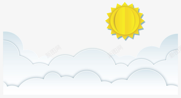 天上的白云和天阳矢量图ai免抠素材_新图网 https://ixintu.com 云中的太阳 太阳 白云 矢量png 空中的太阳 空中的白云 矢量图
