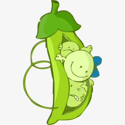 豆豆可爱的卡通豌豆宝宝高清图片