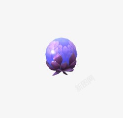 圆球游戏紫色荷花圆球宝石手绘游戏高清图片