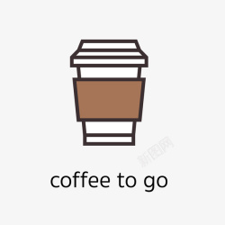 外卖咖啡咖啡杯子的可爱图标矢量图高清图片
