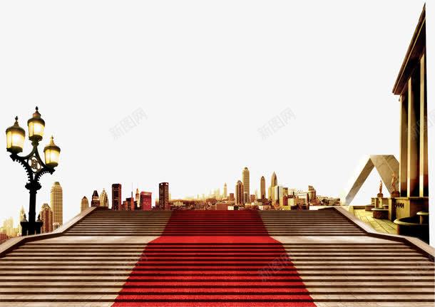 红地毯楼梯png免抠素材_新图网 https://ixintu.com 最高 楼梯 登顶 红地毯