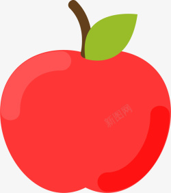 大红色苹果矢量图素材