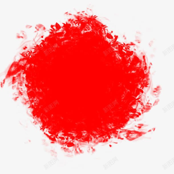 红色泼墨圆圈png免抠素材_新图网 https://ixintu.com 圆圈 圆环泼墨 泼墨 笔刷 红色