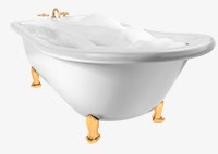 家用洗澡池白色浴缸高清图片