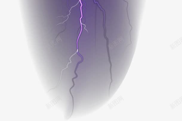 紫色闪电线条png免抠素材_新图网 https://ixintu.com 流线型 流线型图案 白光 紫色 线条 蓝光 闪电