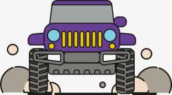 紫色沙尘紫色吉普车高清图片