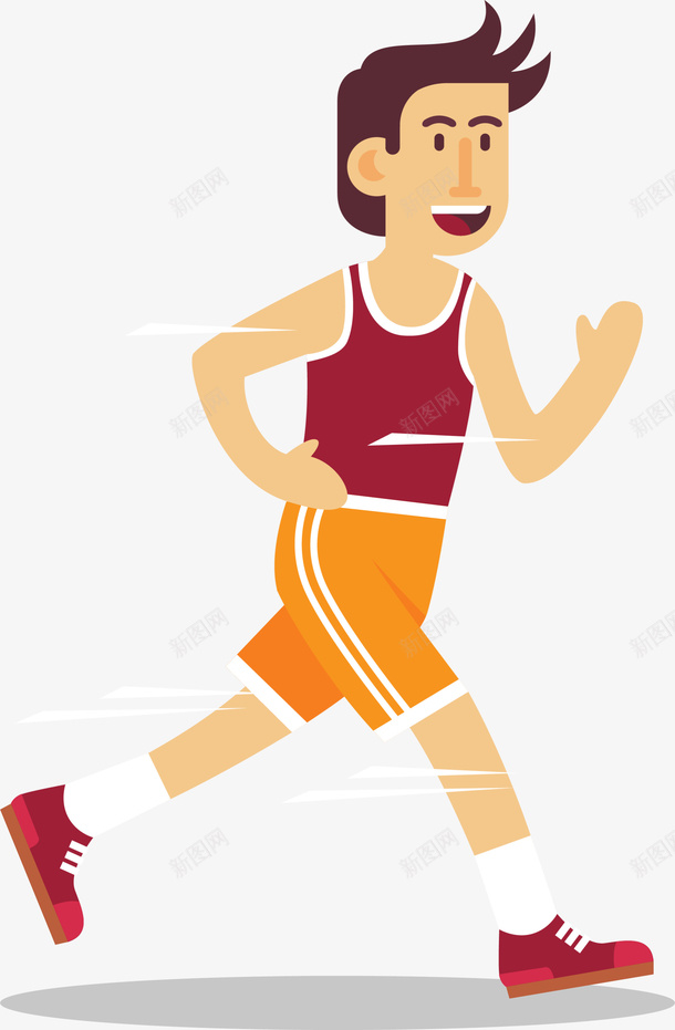 马拉松慢跑的男人png免抠素材_新图网 https://ixintu.com 开心 慢跑的男人 跑步比赛 跑步运动 跑步锻炼 马拉松