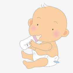 宝宝学习牛奶真好喝高清图片