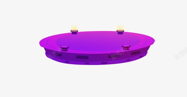 紫色舞台png免抠素材_新图网 https://ixintu.com 卡通 双十一 双十二 庆典 气氛 紫色 节日