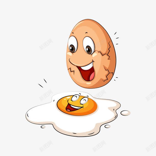 卡通鸡蛋与荷包蛋简笔画png免抠素材_新图网 https://ixintu.com 卡通 可爱 手绘 拟人化 早餐 煎炸 破裂 简笔画 荷包蛋 蛋壳 食物 鸡 鸡简笔 鸡蛋