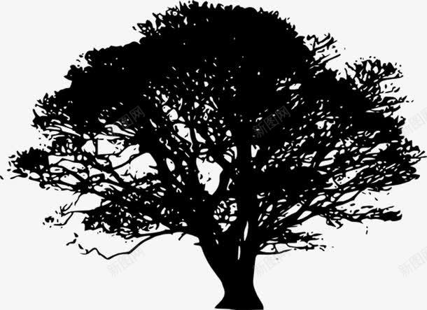 树的剪影png免抠素材_新图网 https://ixintu.com 免扣 广告设计 树形图 树的剪影 轮廓 黑影树