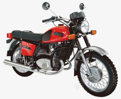 精致的摩托车红色手绘现代精致摩托车矢量图高清图片