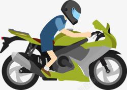 扁平化摩托车扁平化骑摩托车的男人图高清图片