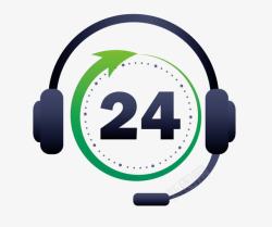 24小时logo24小时服务电话图标高清图片