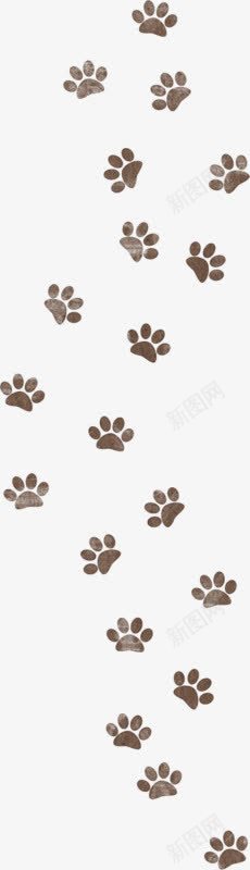 棕色动物脚印png免抠素材_新图网 https://ixintu.com 可爱 手绘 棕色 脚印
