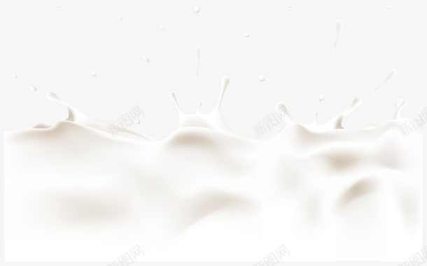 牛奶滴落png免抠素材_新图网 https://ixintu.com 喷溅 牛奶 白色 饮品