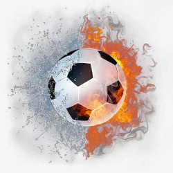 水火元素足球高清图片