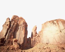 金色沙丘金色沙漠中的岩石壮观高清图片