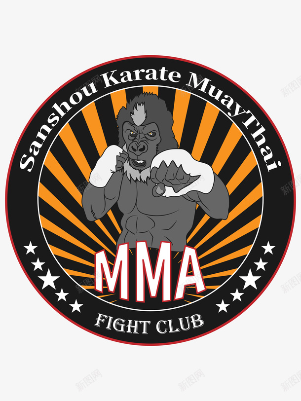 猿猴格斗图标png_新图网 https://ixintu.com LOGO MMA 俱乐部 散打 格斗 泰拳 空手道