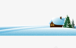 雪地里的房屋素材