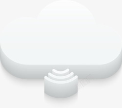 wifi无线网线条云朵素材