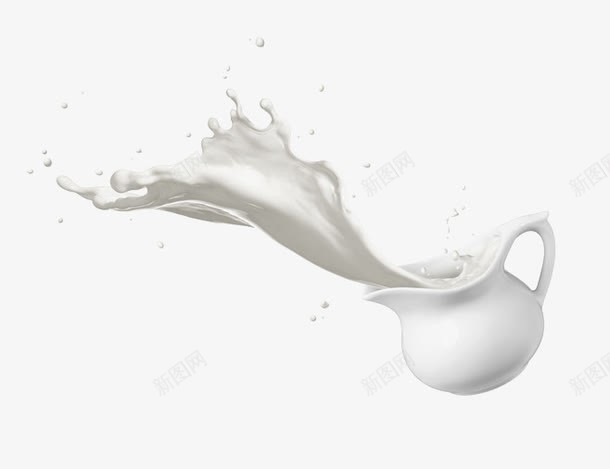 白色牛奶png免抠素材_新图网 https://ixintu.com 喷溅的牛奶 杯子 洒出来的牛奶 液体 溅射牛奶 牛奶 白色