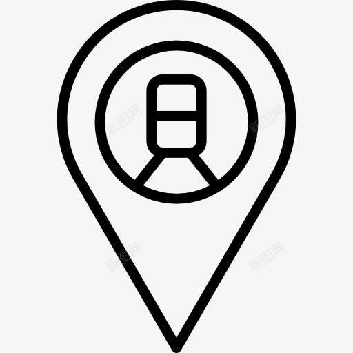 地铁站的占位符图标png_新图网 https://ixintu.com 公交 地下 地图和国旗 地图定位 地图指针 地铁 管